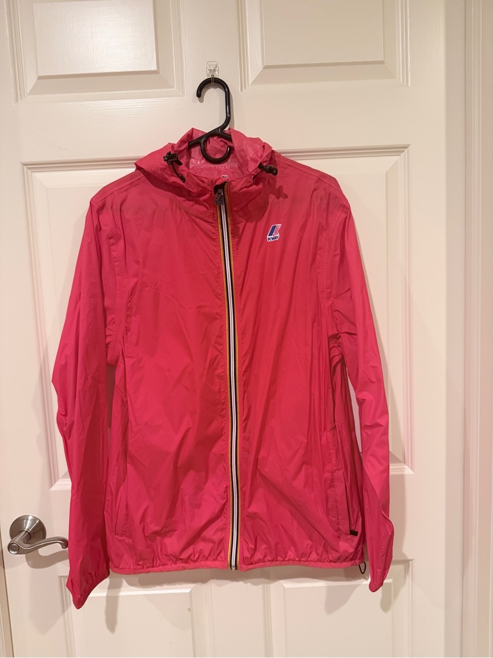 K-Way Red Packable Hooded Shell Jacket